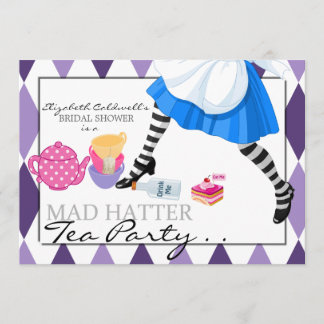 Mad Hatter Bridal Shower Tea Party Invitation