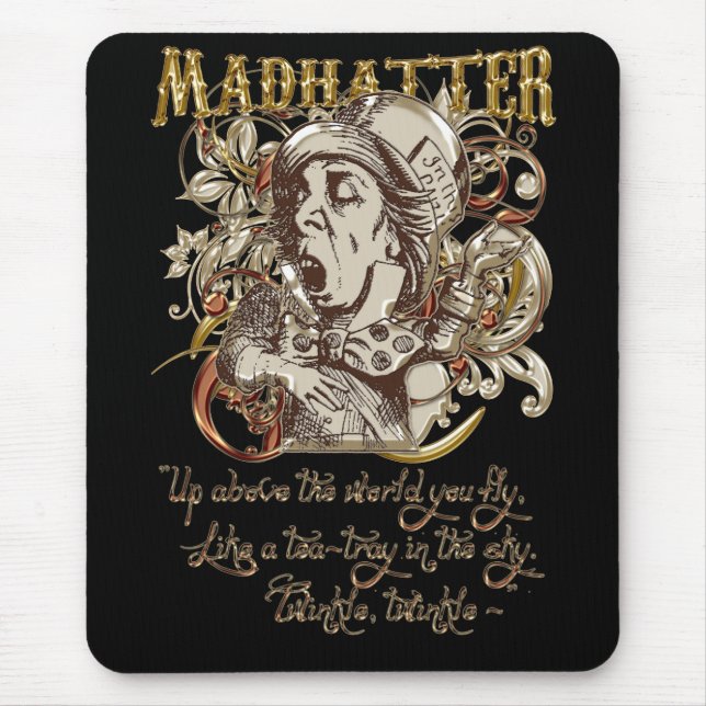 Mad Hatter Carnivale Style (with poem) Mouse Mat (Front)