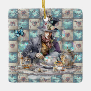 Mad Hatter Ceramic Ornament