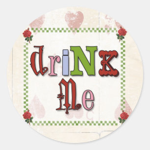 Mad Hatter Drink Me Sticker