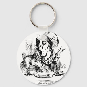 Mad Hatter engaging in rhetoric Key Ring