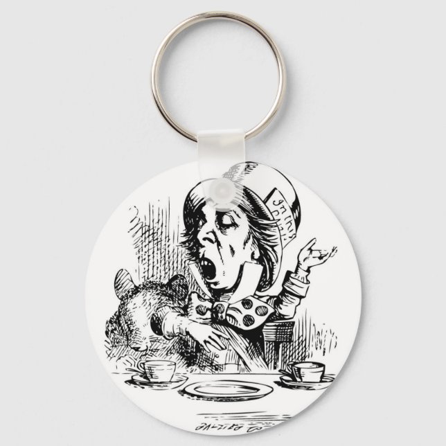 Mad Hatter engaging in rhetoric Key Ring (Front)