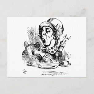 Mad Hatter engaging in rhetoric Postcard