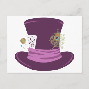 Mad Hatter Hat Postcard
