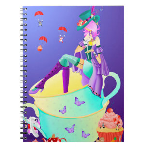 Mad Hatter in Teacup Wonderland  Notebook