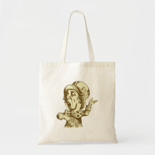 Mad Hatter Inked Sepia Tote Bag