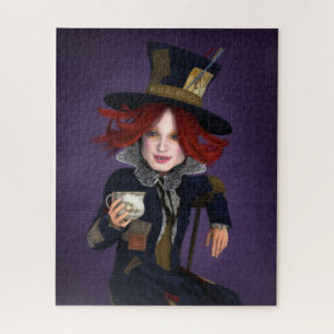 Mad Hatter Portrait We're All Mad Here Jigsaw Puzzle