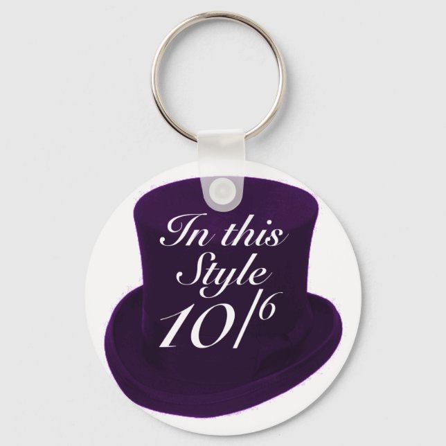 Mad Hatter - Purple Key Ring (Front)