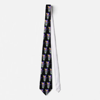 Mad Hatter Skull Tie