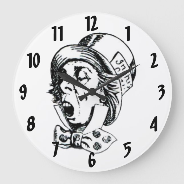Mad Hatter Speech Wall Clock (Front)