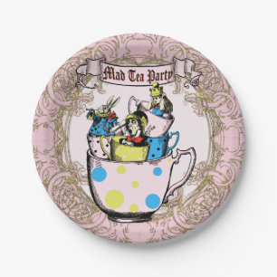 Mad Hatter Tea Party Alice in Wonderland Paper Plate