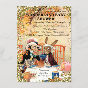 Mad Hatter Tea Party Baby Shower Invitation