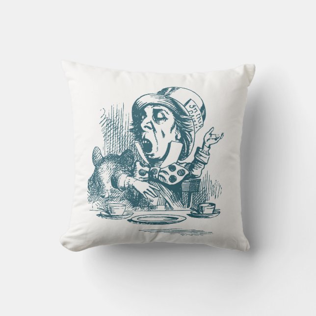 Mad Hatter Tea Party Cushion (Front)