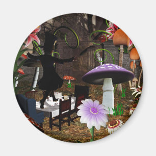 Mad hatter tea party magnet