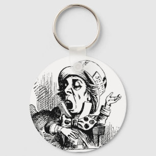 Mad Hatter Tenniel illustration Key Ring