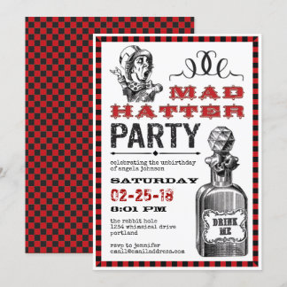Mad Hatter Unbirthday Party Invitation