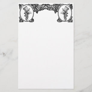 Mad Hatter Vintage Frame Stationery