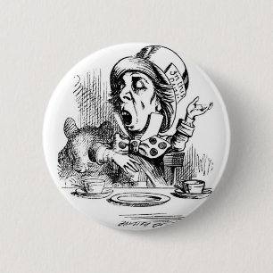 Mad Hatter with Dormouse 6 Cm Round Badge