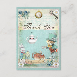 Mad Hatter Wonderland Tea Party Thank You Card