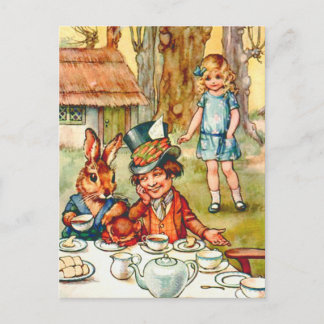 Mad Hatter's Tea Party - Alice in Wonderland Invitation Postcard