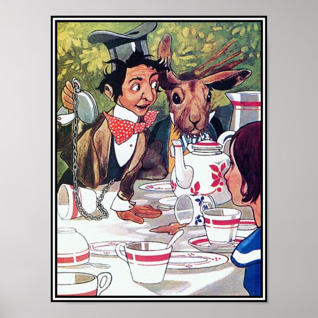 Mad Hatter's Tea Party - Alice in Wonderland Poster (Front)