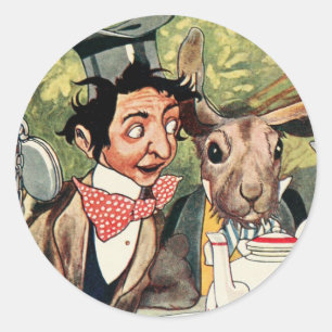 Mad Hatter's Tea Party Classic Round Sticker