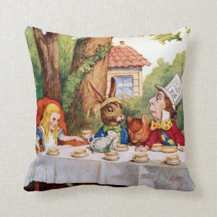 Mad Hatter's Tea Party in Wonderland Cushion