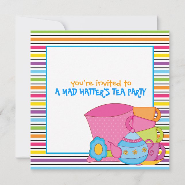 Mad Hatter's Tea Party Invitations (Front)