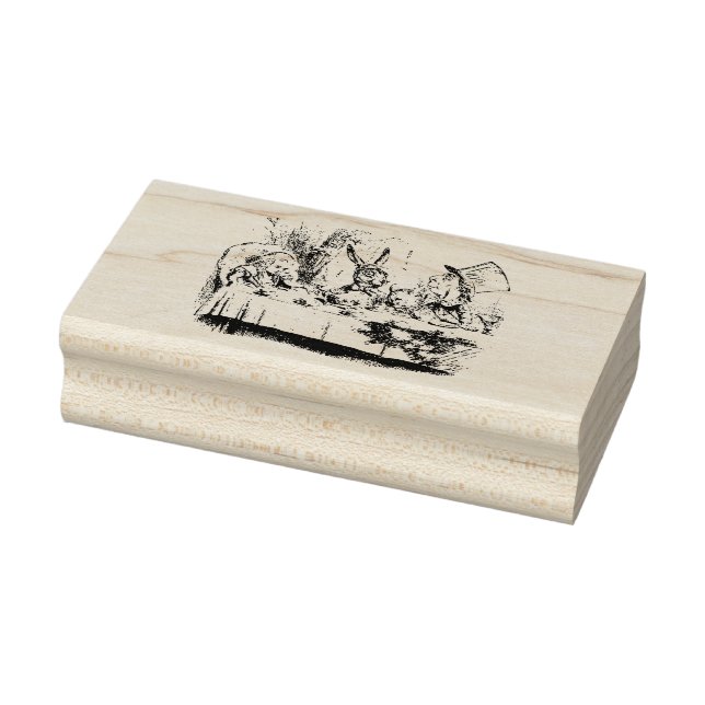 Mad Hatters Tea Party Personalise Rubber Stamp (Stamp)
