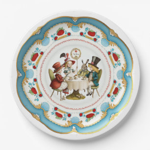 Mad Hatters Tea Party Plate - Alice in Wonderland