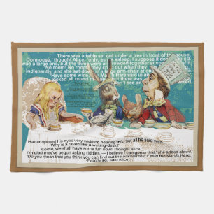 Mad Hatter's tea party Tea Towel