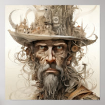 Mad Hatter's Whimsy: Portrait of the Eccentric Hat