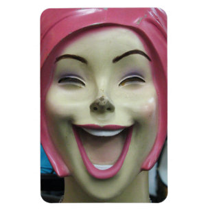 Mad Laughing Mannequin ~ Uncanny Valley Girl Magnet