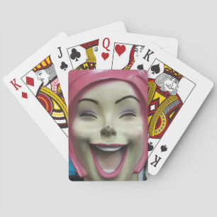Mad Laughing Mannequin ~ Uncanny Valley Girl Playing Cards
