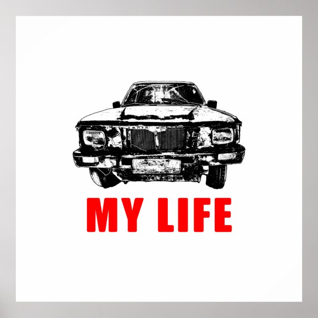 Mad Life Concept Funny Graphic Poster (Front)