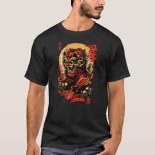 Mad Lion Dance Chinese Foo Dog T-Shirt