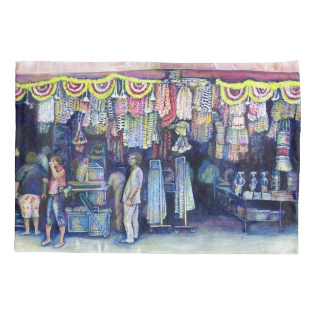 Mad Man on Market and Main, Singapore Pillowcase (Back)