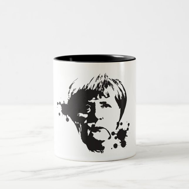 Mad Merkel Two-Tone Coffee Mug (Center)