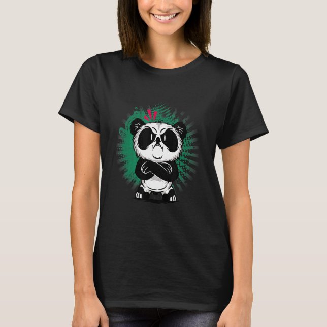 Mad Panda Angry Bear Cool Panda Kids Men Women 3 T-Shirt (Front)