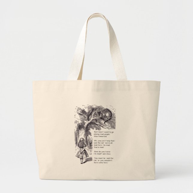 Mad People Large Tote Bag (Front)