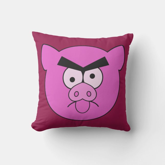 Mad Pig custom throw pillow (Front)