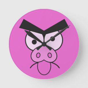 Mad Pig wall clock