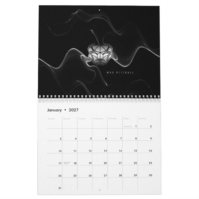 MAD PITBULL CALENDAR (Jan 2027)