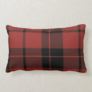 Mad Plaid Red Pillow