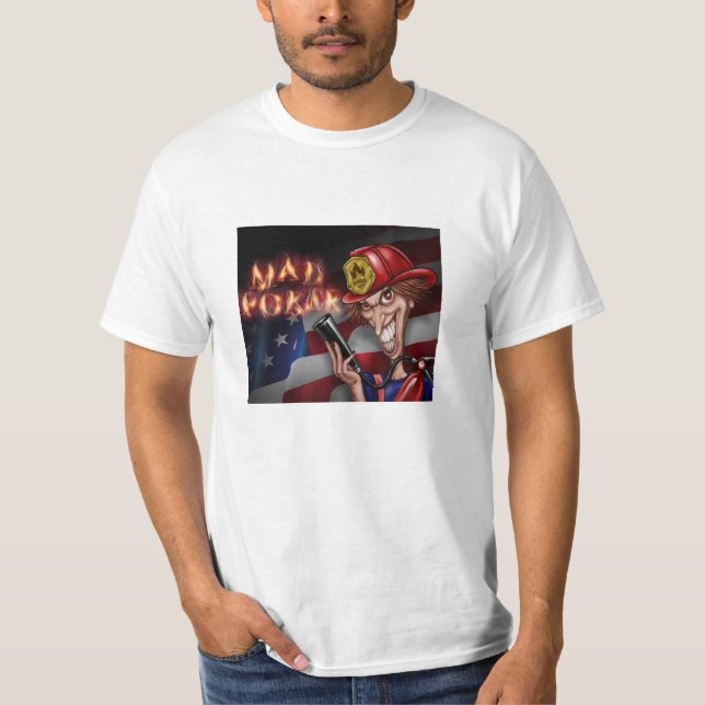 MAD Poker Fireman Men's Shirt (Front)