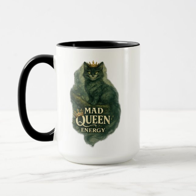 Mad Queen Energy Cheshire Cat Tee Mug (Left)