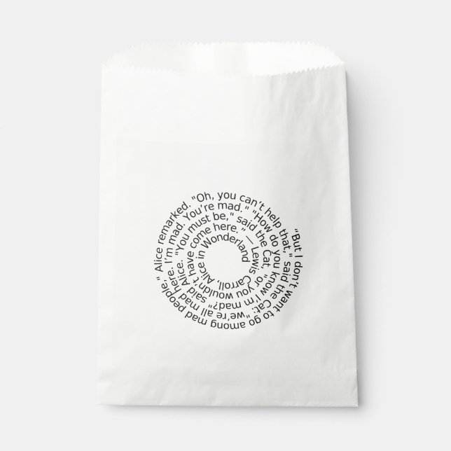 Mad quote party favour bags (Front)