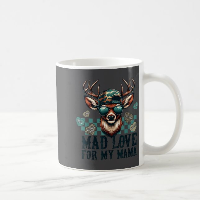 Mad Retro Love For My Mama Camo Deer Hunting Valen Coffee Mug (Right)