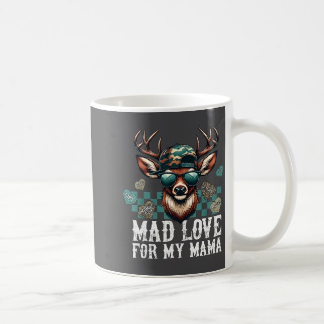 Mad Retro Love For My Mama Camo Deer Hunting Valen Coffee Mug (Right)