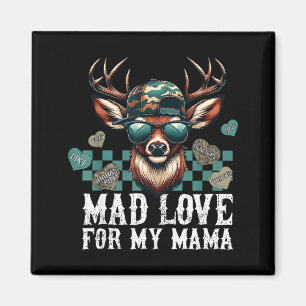 Mad Retro Love For My Mama Camo Deer Hunting Valen Magnet